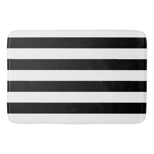 Zwart-wit Striped Badmat (Voorkant)