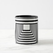 Zwart-wit Striped Mok (Midden)