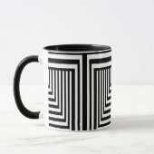 Zwart-wit Striped Mok (Links)