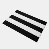 Zwart-wit Striped Outdoor Mat (Schuin)