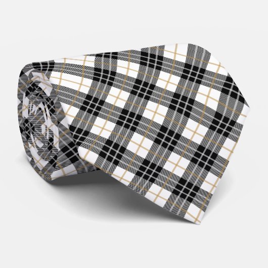 Zwart-wit Stropdas (Opgerold)