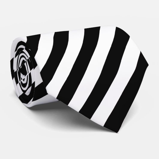 Zwart-wit Stropdas (Opgerold)