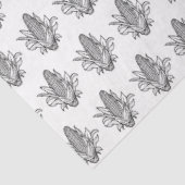 Zwart-wit suikermaiskolf icoon tissuepapier (Detail)