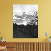 Zwart & Wit Sunset Foto Print Canvas Muurdecoratie (Insitu (Woonkamer))