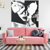 Zwart-wit Surreal Collage Portret Canvas Afdruk (Insitu (Woonkamer))