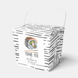 Zwart Wit Sushi Volwassen Verjaardag Bedankdoosjes