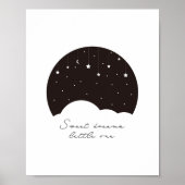 zwart-wit Sweet droom klein baby poster (Voorkant)
