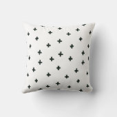 Zwart-wit Swiss Cross Pillow Kussen (Achterkant)