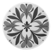 Zwart-wit symmetrisch Abstract mediterraan Keramische Knop (Voorkant)