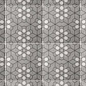 Zwart-wit Symmetrisch Geometrisch Mozaïek Tegeltje