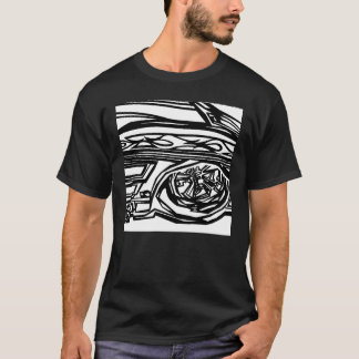 Zwart-wit T-shirt met Z&W corvette