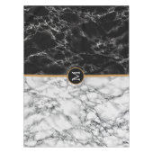 Zwart-wit tafelkleed met aangepaste letter (Voorkant)