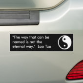 Zwart-wit Taojitu Bumpersticker (Op auto)