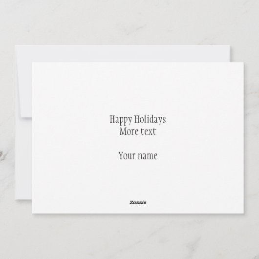 Zwart wit tartan geruite winter kerst foto feestdagenkaart (Achterkant)