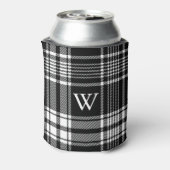 Zwart-wit Tartan Pset Blikjeskoeler (Blikje Achterkant)