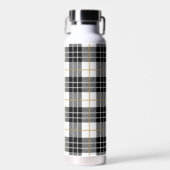 Zwart-wit Tartan Pset Waterfles (Voorkant)