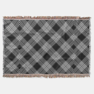 Zwart-Wit Tartan Schotse Ruit Deken