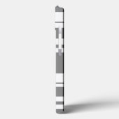 Zwart-wit tartan-vlakpatroon Case-Mate iPhone case (Achterkant / Links)