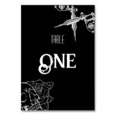 Zwart-wit Tattoo bruiloft Kaart (Voorkant)