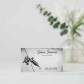 Zwart-wit Tattoo machine Visitekaartje (Staand voorkant)