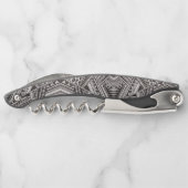 Zwart-wit Tattoo Pattern Vaderdag Kurkentrekker (Achterkant)