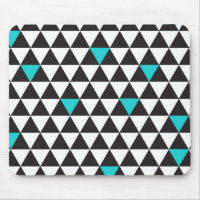Zwart Wit Teal Turquoise Geometrische Driehoeken