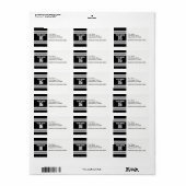 Zwart wit team Jersey Etiket (Full Sheet)