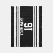 Zwart wit team Jersey Fleece Deken (Voorkant)