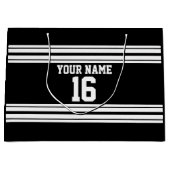 Zwart wit team Jersey Large Cadeauzakje (Voorkant)
