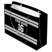 Zwart wit team Jersey Large Cadeauzakje (Achterkant Gekanteld)