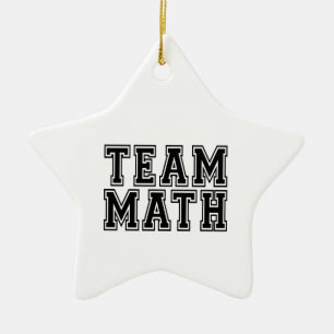 Zwart-wit Team Wiskunde Keramisch Ornament