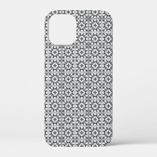 Zwart-wit Tegel in Spaanse stijl iPhone 12 Mini Hoesje