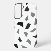 Zwart-wit terrazzo patroon samsung galaxy hoesje (Achterkant)