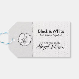 Zwart & Wit Thuisgemaakte Bad & Lichaam Cadeaulabel