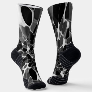 Zwart-wit Tie-dye Sokken
