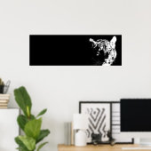 Zwart & Wit Tiger Pop Kunst Poster (Thuiskantoor)