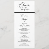 Zwart-wit tijdloos modern script programma (Voorkant)