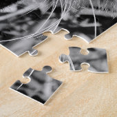 Zwart-wit tijgergezicht legpuzzel (Zijkant)