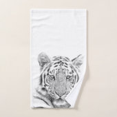 Zwart-wit tijgerportret bad handdoek (Handdoek)