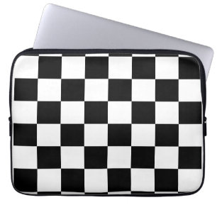 Zwart, wit toetsenbord laptop sleeve