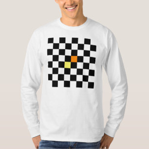 Zwart, wit toetsenbord met gele Oranje kleur T-shirt