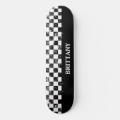 Zwart-wit toetsenbord skateboard (Voorkant)