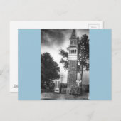 Zwart-wit toren briefkaart (Voorkant / Achterkant)