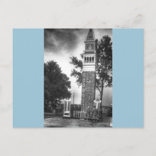 Zwart-wit toren briefkaart