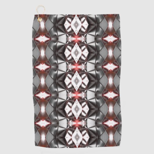 Zwart-wit tot ruby-rapport, virtuele vormen golfhanddoek (Voorkant)