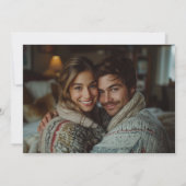 Zwart-wit, traditioneel elegant save the date (Achterkant)