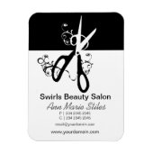Zwart Wit Trendy Beauty Salon Magneet (Verticaal)