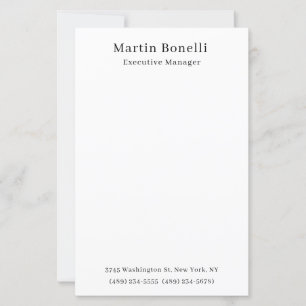 Zwart & Wit Trendy Minimal Plain Eenvoudig Papier
