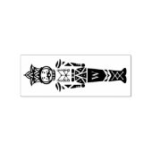 Zwart & Wit Trendy Notenkraker Kerst Rubberstempel (Afrduk)