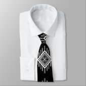 Zwart-wit Tribal Art Stropdas (Gebonden)
